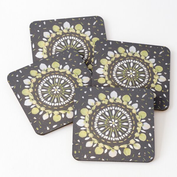 Item preview, Snowdrops & Hellebores Full Moon Flower Mandala  designed and sold by Amber-Woodhouse.
