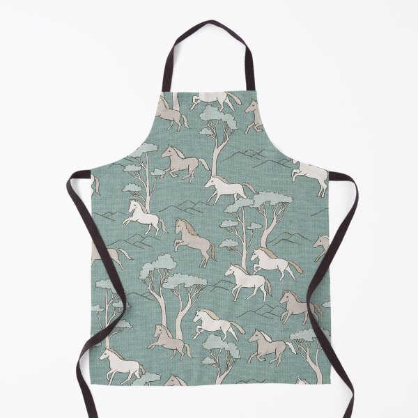 Item preview, Wild Horses Blue Grey Silver Rainstorm Ponies designed and sold by Cecilia Mok.