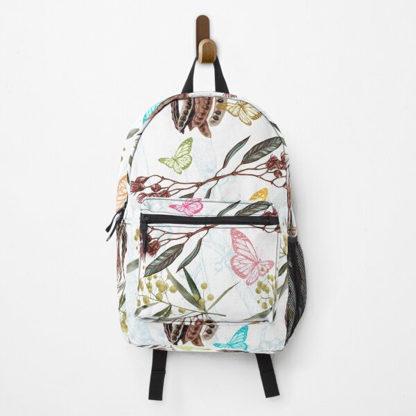 Item preview, Australian native flowers with butterfly print. Hand illustrated Australian Bushland Wildflowers designed and sold by Barb Hamilton ⭐⭐⭐⭐⭐.