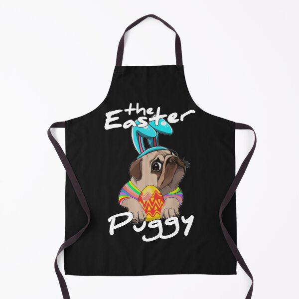 Item preview, Pug Dog Bunny Happy Easter designed and sold by Clavitaps.