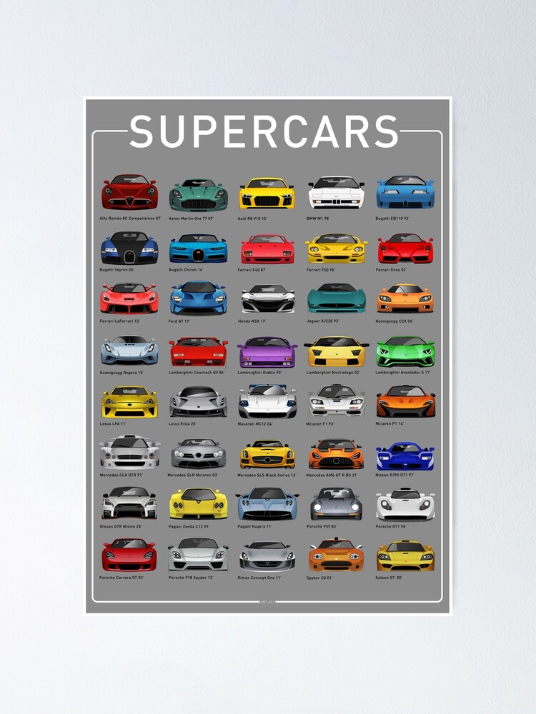 Póster con la obra «Super coches» de Alt_ Illustrations