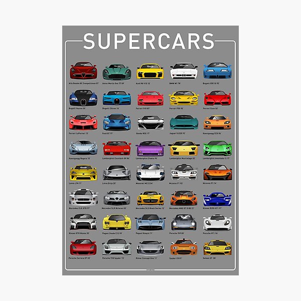 Item preview, Super Cars designed and sold by Alt_ Illustrations.