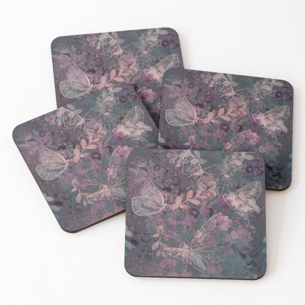 Item preview, Teal, purple, and peach distressed butterfly pattern designed and sold by coreexpressions.