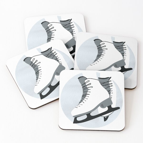 Item preview, Watercolor Ice Skater, Figure Skates in Black and White designed and sold by The-Goods.