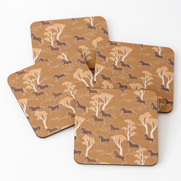 Item preview, Wild Horses Brown Chestnut Ponies designed and sold by Cecilia Mok.