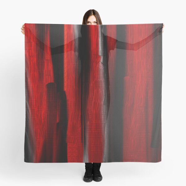 red white and black strokes Scarf