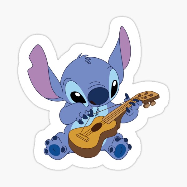 Stitch Guitar Stickers for Sale | Redbubble