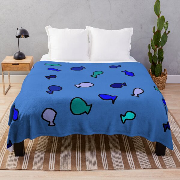Item preview, Fishes enjoying in blue designed and sold by MacaMacaMaca.