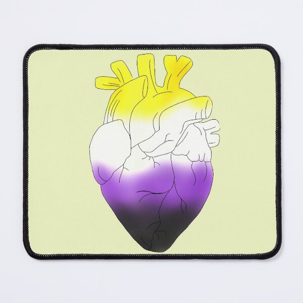 Item preview, Nonbinary Pride Heart designed and sold by shahdraws.