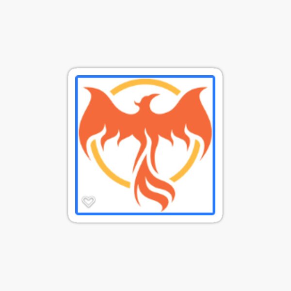 Dichoso Phoenix Rising TM Artwork by Anna Victoria Salamat Sticker