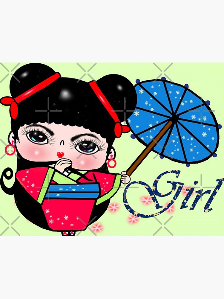 "Japanese Girl" Sticker by shirleycutecard Redbubble