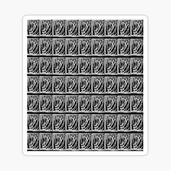 Black and white forest pattern Sticker