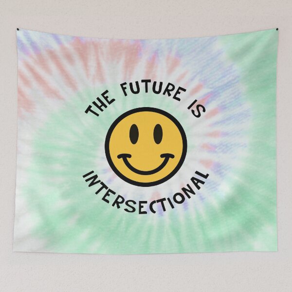 Item preview, Future Is Intersectional - Feminist Tie Dye Background designed and sold by Picket Club.