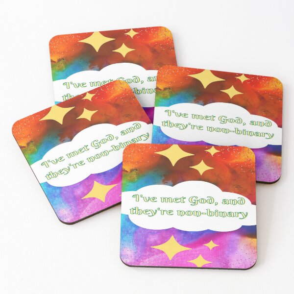Item preview, God's Gender Identity Fluffy Cloud Stars Colorful Background designed and sold by Write-to-Rebel.