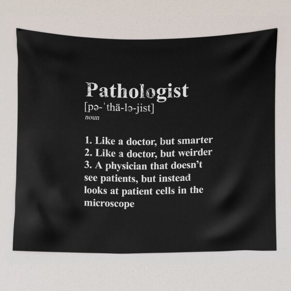 Item preview, Pathologist Funny Definition Specialty Physician dark background designed and sold by Brasilia.