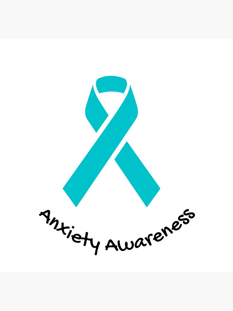 "Anxiety Awareness Ribbon" Sticker for Sale by Redbubble