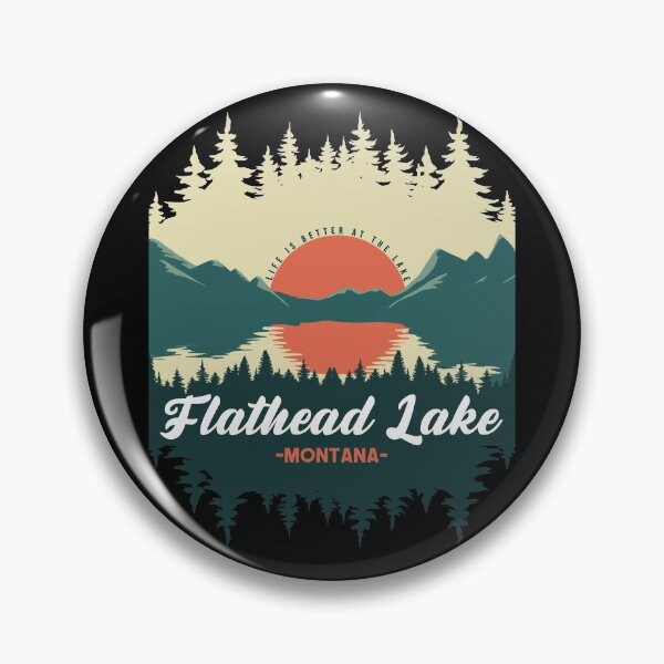 Item preview, Retro Flathead Lake Montana designed and sold by Friday NightCo.