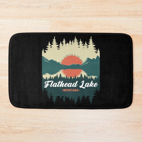 Item preview, Retro Flathead Lake Montana designed and sold by Friday NightCo.