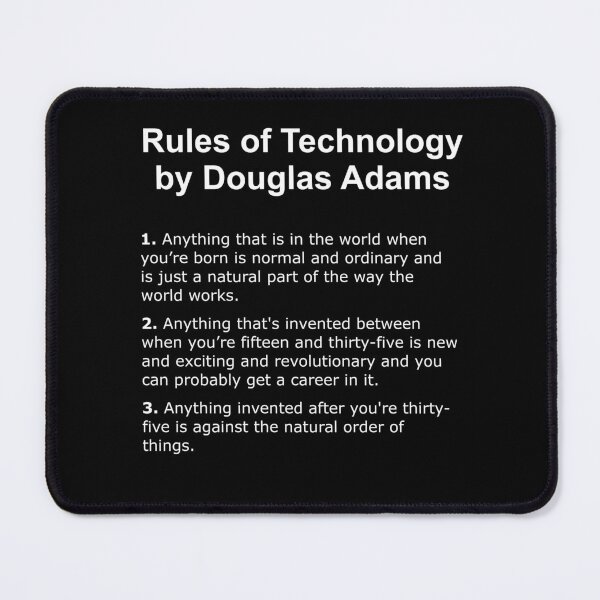 Item preview, Douglas Adams Technology Quote designed and sold by idosoundnstuff.