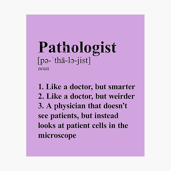 Item preview, Pathologist Funny Definition Specialty Physician light background designed and sold by Brasilia.