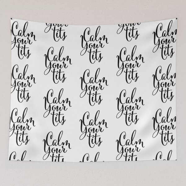 Item preview, Calm Your Tits Hand Lettering designed and sold by peakednthe90s.
