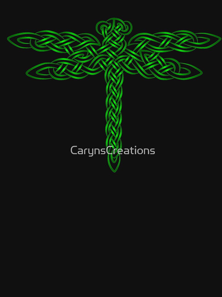 Celtic Dragonfly Green by CarynsCreations
