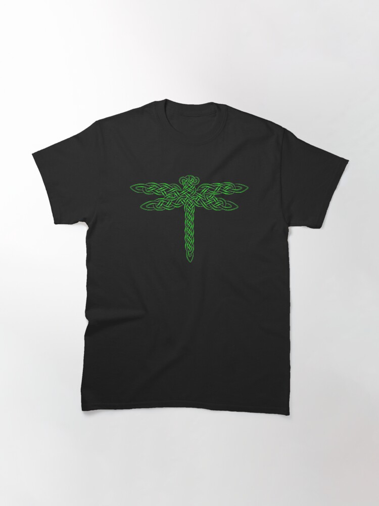 Alternate view of Celtic Dragonfly Green Classic T-Shirt