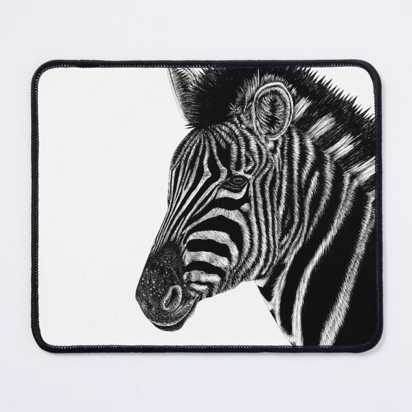 Item preview, Champans zebra - ink illustration designed and sold by LorenDowding.