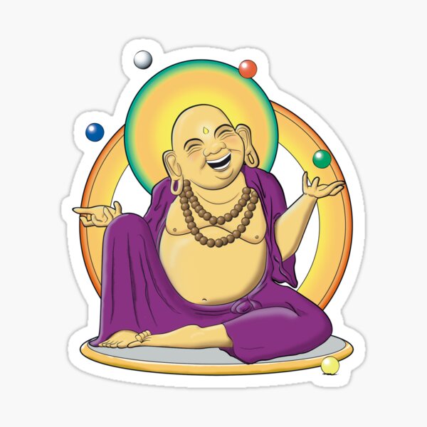 The Juggling Buddha - Color Sticker