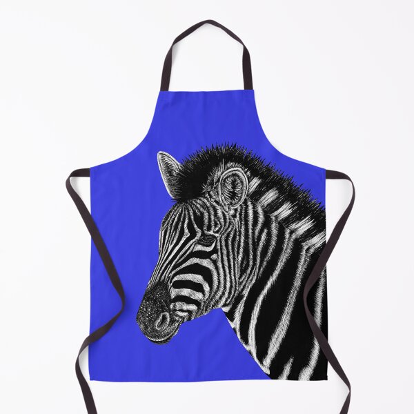 Item preview, Champans zebra - ink illustration - blue designed and sold by LorenDowding.