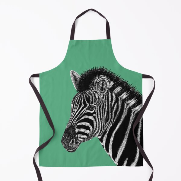 Item preview, Champans zebra - ink illustration - green designed and sold by LorenDowding.