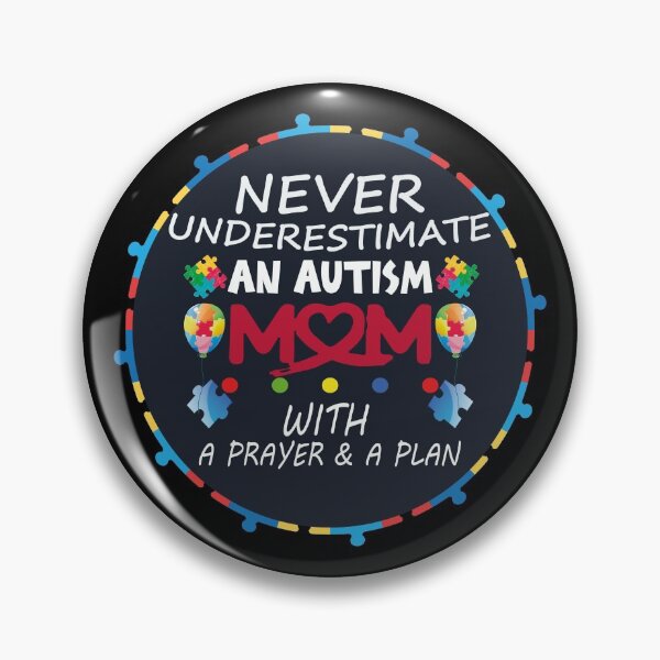 Item preview, Never Underestimate an Autism Mom with a Prayer and a Plan Text based Christian gift design designed and sold by Sheepherder120.