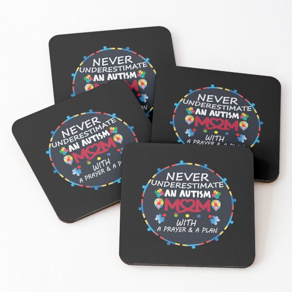 Item preview, Never Underestimate an Autism Mom with a Prayer and a Plan Text based Christian gift design designed and sold by Sheepherder120.