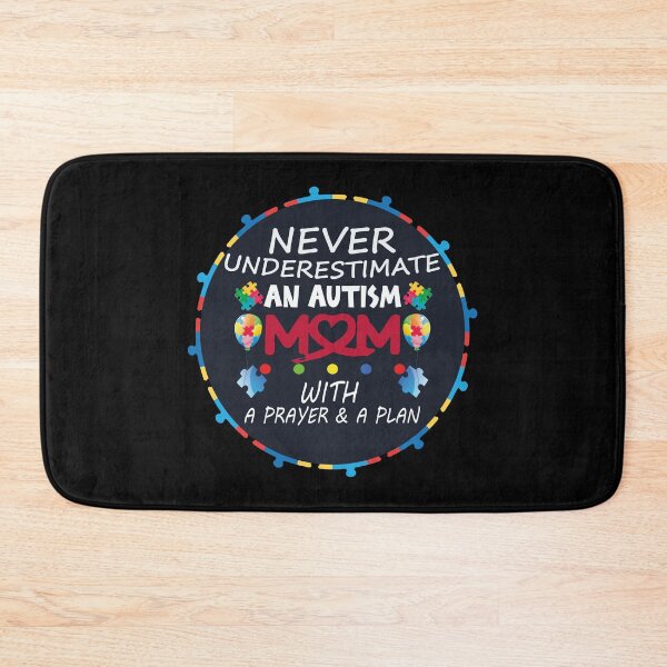 Item preview, Never Underestimate an Autism Mom with a Prayer and a Plan Text based Christian gift design designed and sold by Sheepherder120.