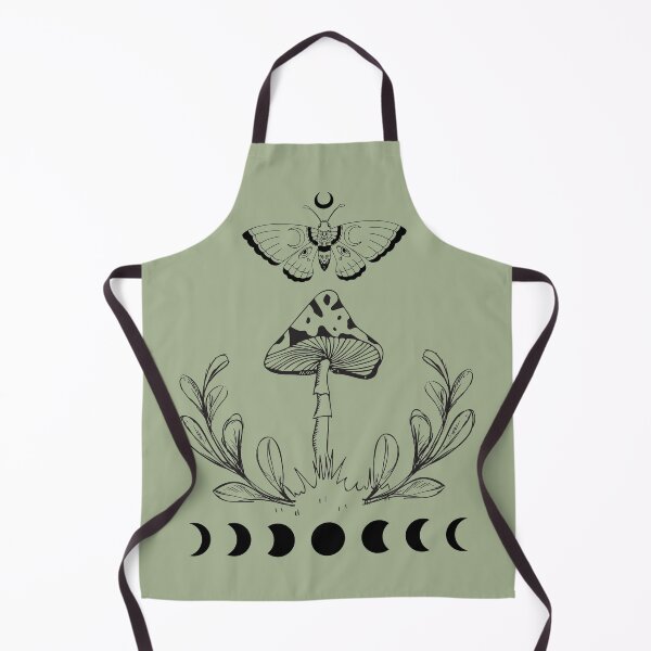 Item preview, Cute Mushroom Cottagecore Lineart with Moon Phases and Butterfly designed and sold by MiaDelelai.