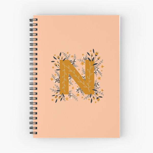 Item preview, N floral monogram designed and sold by NoBra-Store.
