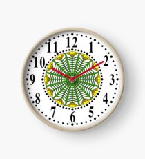 Harmonious Two Tone Yellow Flowers Clock