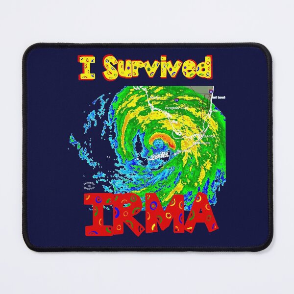 Item preview, I SURVIVED Hurricane Irma - with hurricane text by Orikall designed and sold by HippieWorks.