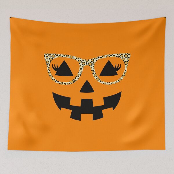 Item preview, Jack O Lantern Pumpkin Smile Leopard Print Glasses designed and sold by AdventureTee.