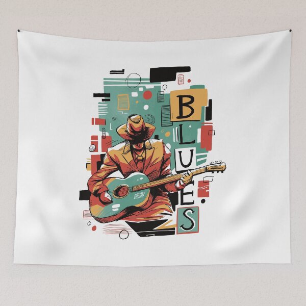 Item preview, Blues Music Abstract Style designed and sold by Nodirama.