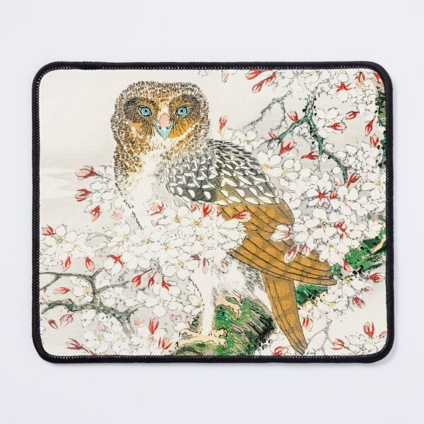 Item preview, Short-eared Owl and Cherry Flower by Numata Kashu  designed and sold by TheCurators.