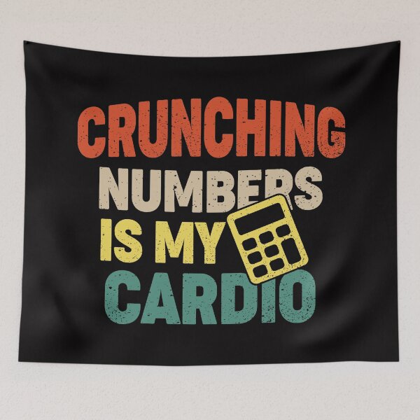 Item preview, Crunching Numbers is My Cardio retro funny Accounting  designed and sold by Majesticoo.