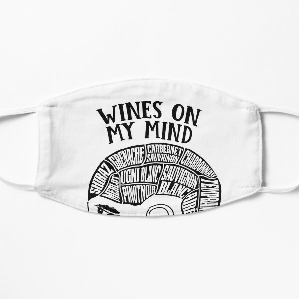 Wine Drinking for Wine Lovers design Flat Mask