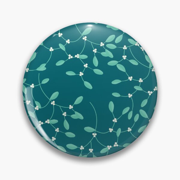Item preview, Mistletoe Pattern Dark Teal designed and sold by cashewdays.