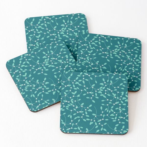 Item preview, Mistletoe Pattern Dark Teal designed and sold by cashewdays.