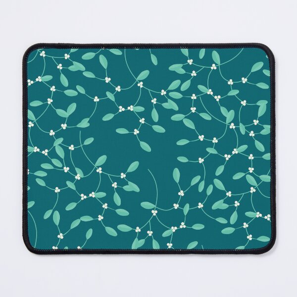 Item preview, Mistletoe Pattern Dark Teal designed and sold by cashewdays.