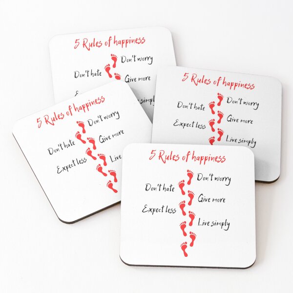 Item preview, 5 Rules of happiness Don & # 39; t hate Don & # 39; t worry Give more Expect less Live simply designed and sold by Boleirov.