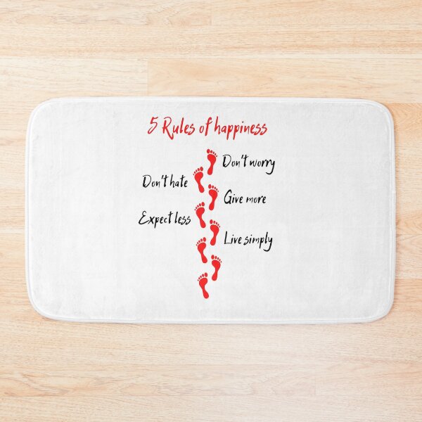 Item preview, 5 Rules of happiness Don & # 39; t hate Don & # 39; t worry Give more Expect less Live simply designed and sold by Boleirov.