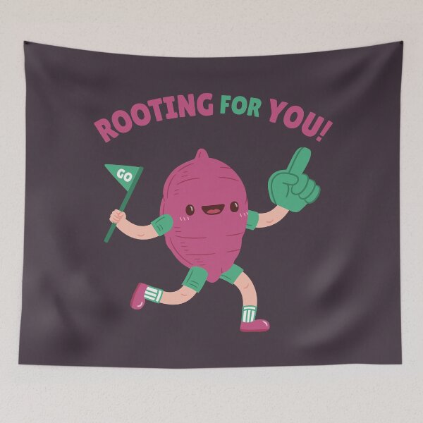 Item preview, Sweet Potato Rooting For You Root Vegetables Pun designed and sold by rustydoodle.