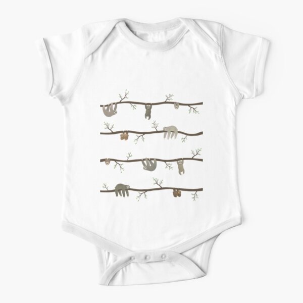 sloths Short Sleeve Baby One-Piece